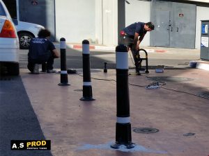 עמודי חסימה מפלסטיק גובה 80